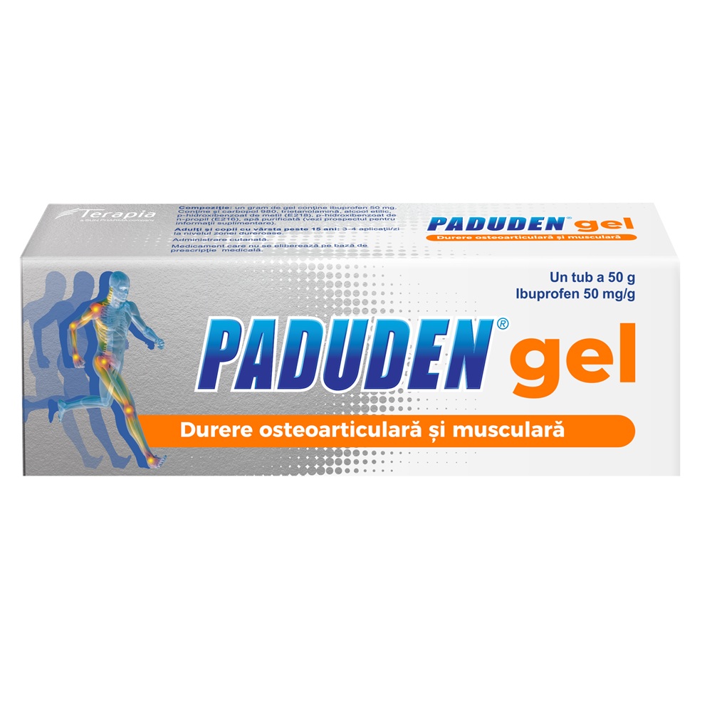 Paduden gel, 50 mg Ibuprofen, 50 g, Terapia Sa