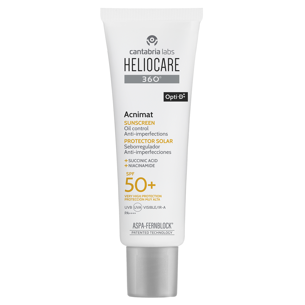 Crema pentru protectie solara cu SPF 50+ Heliocare 360 Acnimat, 50 ml, Cantabria Labs