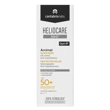Crema pentru protectie solara cu SPF 50+ Heliocare 360 Acnimat, 50 ml, Cantabria Labs 653233
