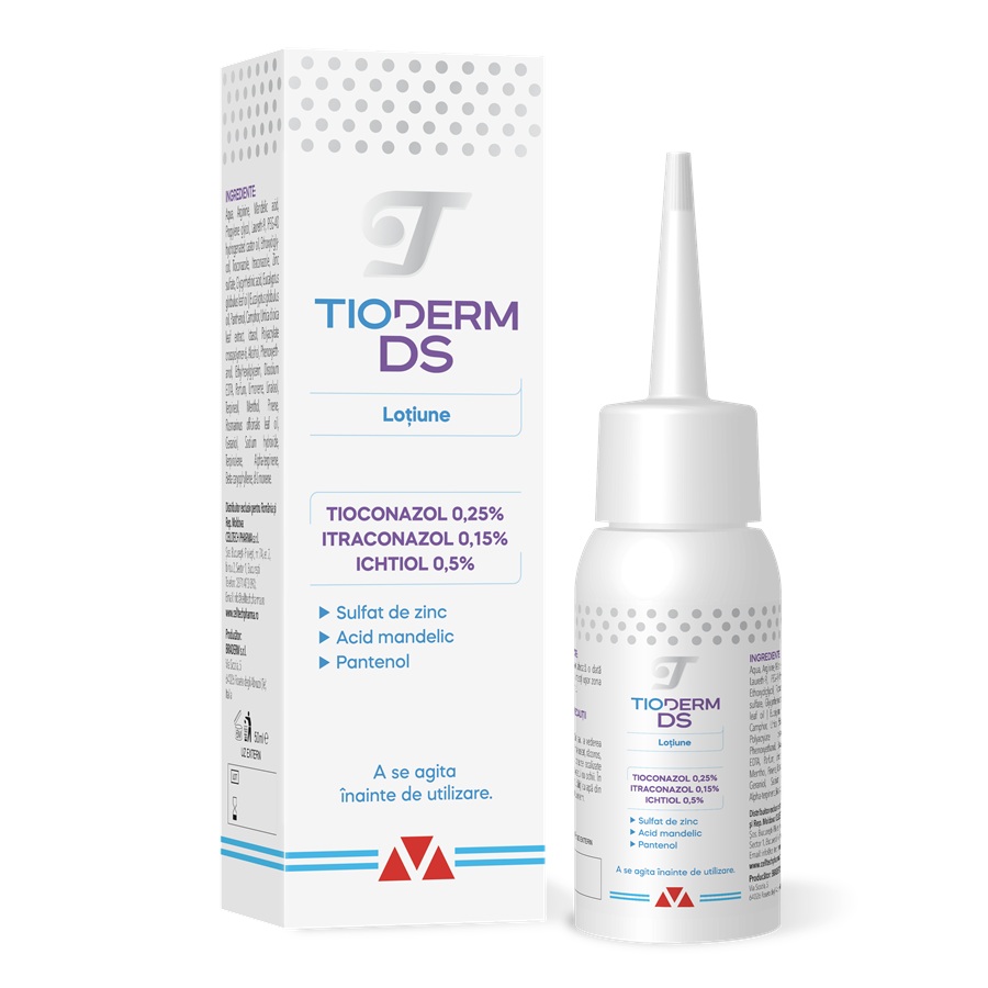 Lotiune intensiva pentru dermatita seboreica Tioderm DS, 50 ml, Braderm