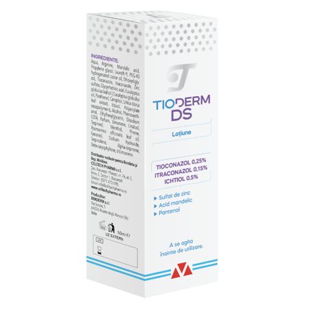 Lotiune intensiva pentru dermatita seboreica Tioderm DS, 50 ml, Braderm 653345