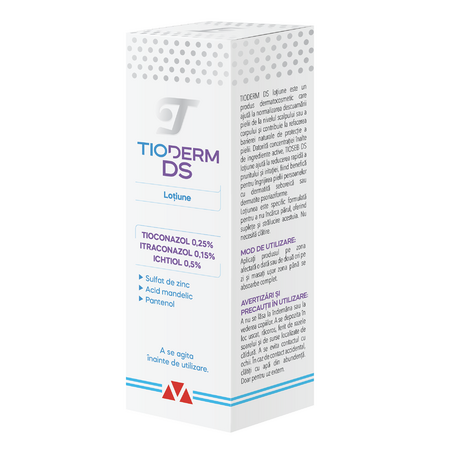 Lotiune intensiva pentru dermatita seboreica Tioderm DS, 50 ml, Braderm 653346