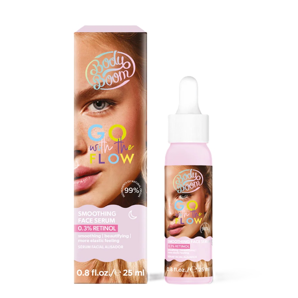 Ser pentru fata de noapte cu retinol Go With The Flow, 25 ml, Body Boom
