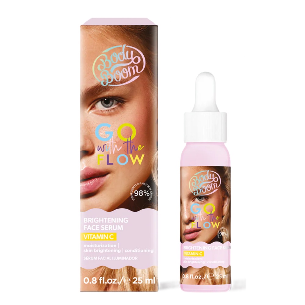 Ser pentru fata iluminator cu vitamina C Go With The Flow, 25 ml, Body Boom