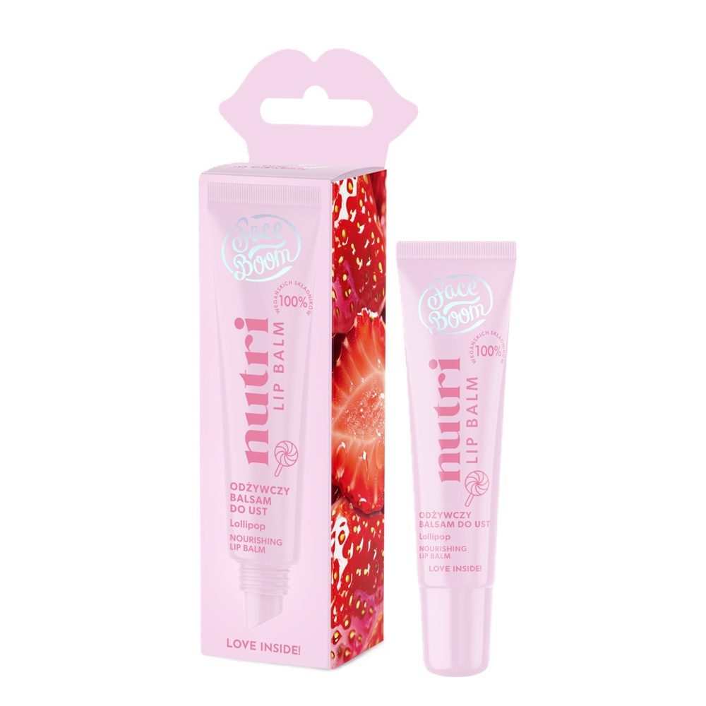 Balsam hidratant pentru buze Lollipop Faceboom Nutri Lip Balm, 10 g, Body Boom