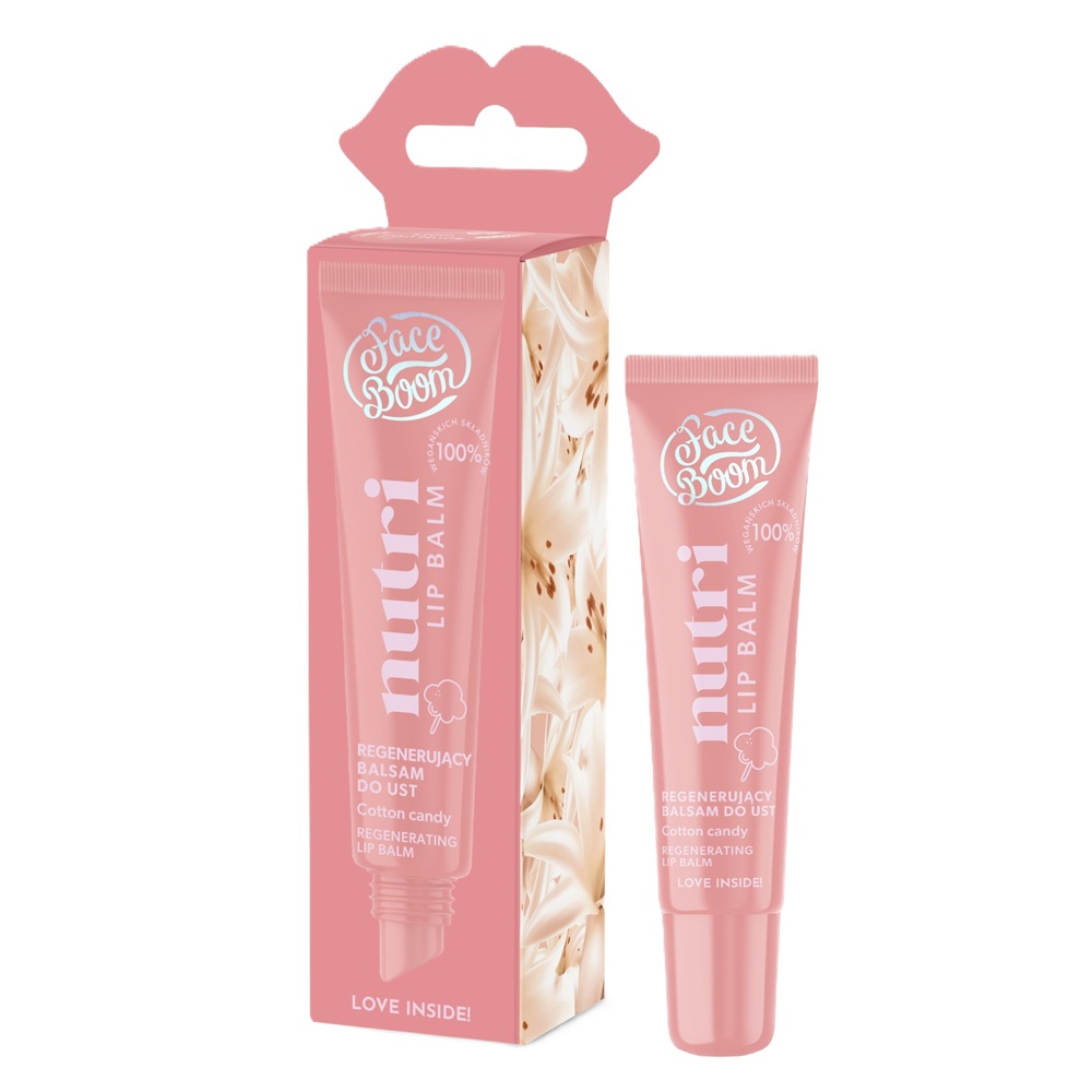 Balsam hidratant pentru buze Cotton Candy Faceboom Nutri Lip Balm, 10 g, Body Boom