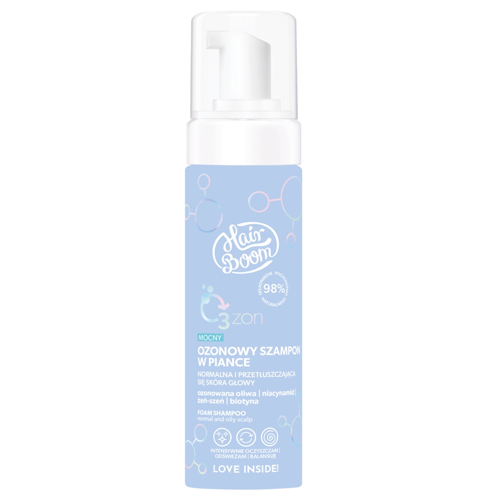 Sampon regenerant cu ozon Hairboom O3zon, 200 ml, Body Boom