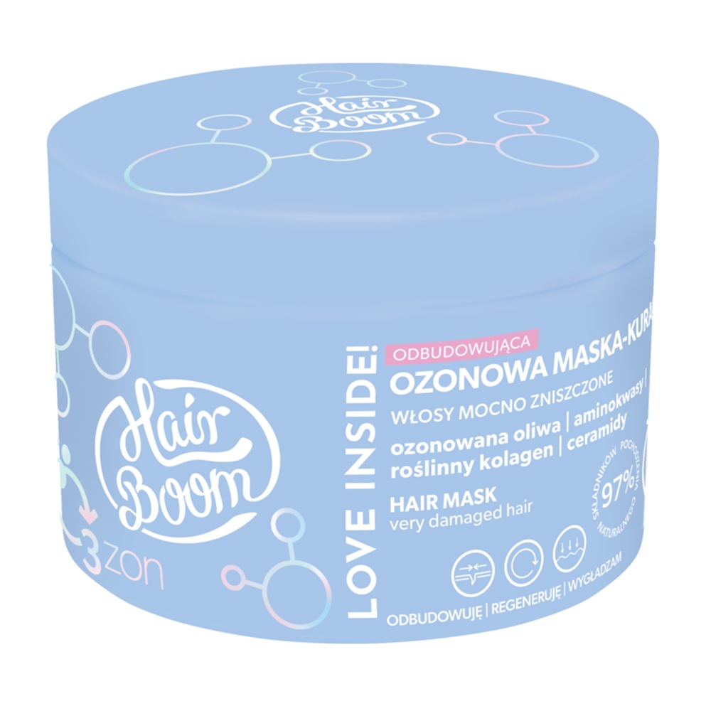 Masca regeneranta cu ozon Hairboom O3zon, 225 ml, Body Boom