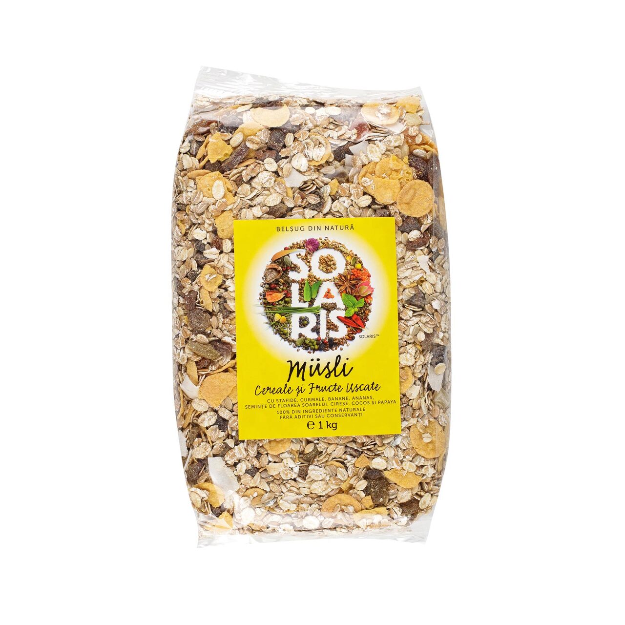 Musli cereale si fructe uscate, 1Kg, Solaris