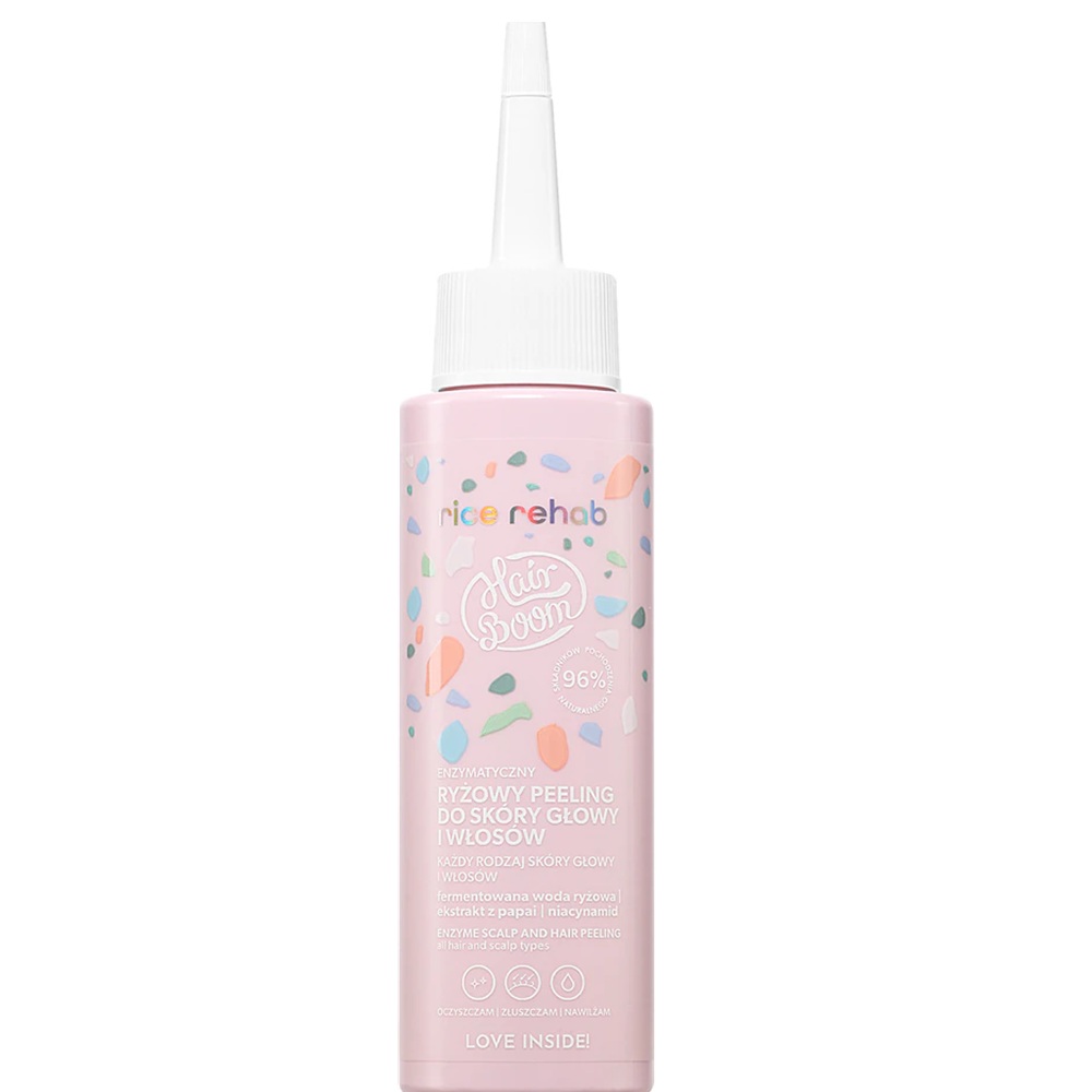 Scrub pentru par cu proteina din orez Hairboom Rice Rehab, 100 ml, Body Boom