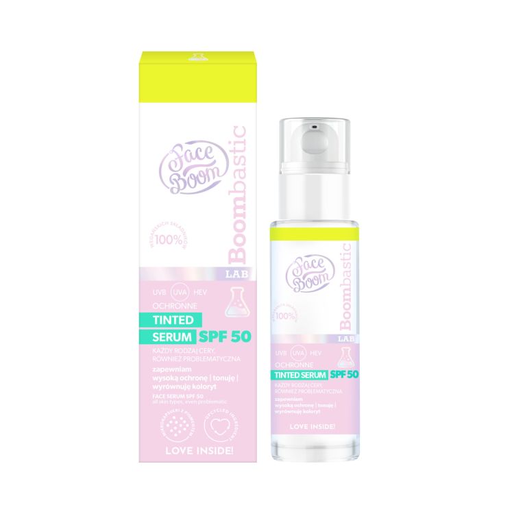 Ser nuantator pentru fata cu SPF 50 Faceboom Boombastic, 30 ml, Body Boom