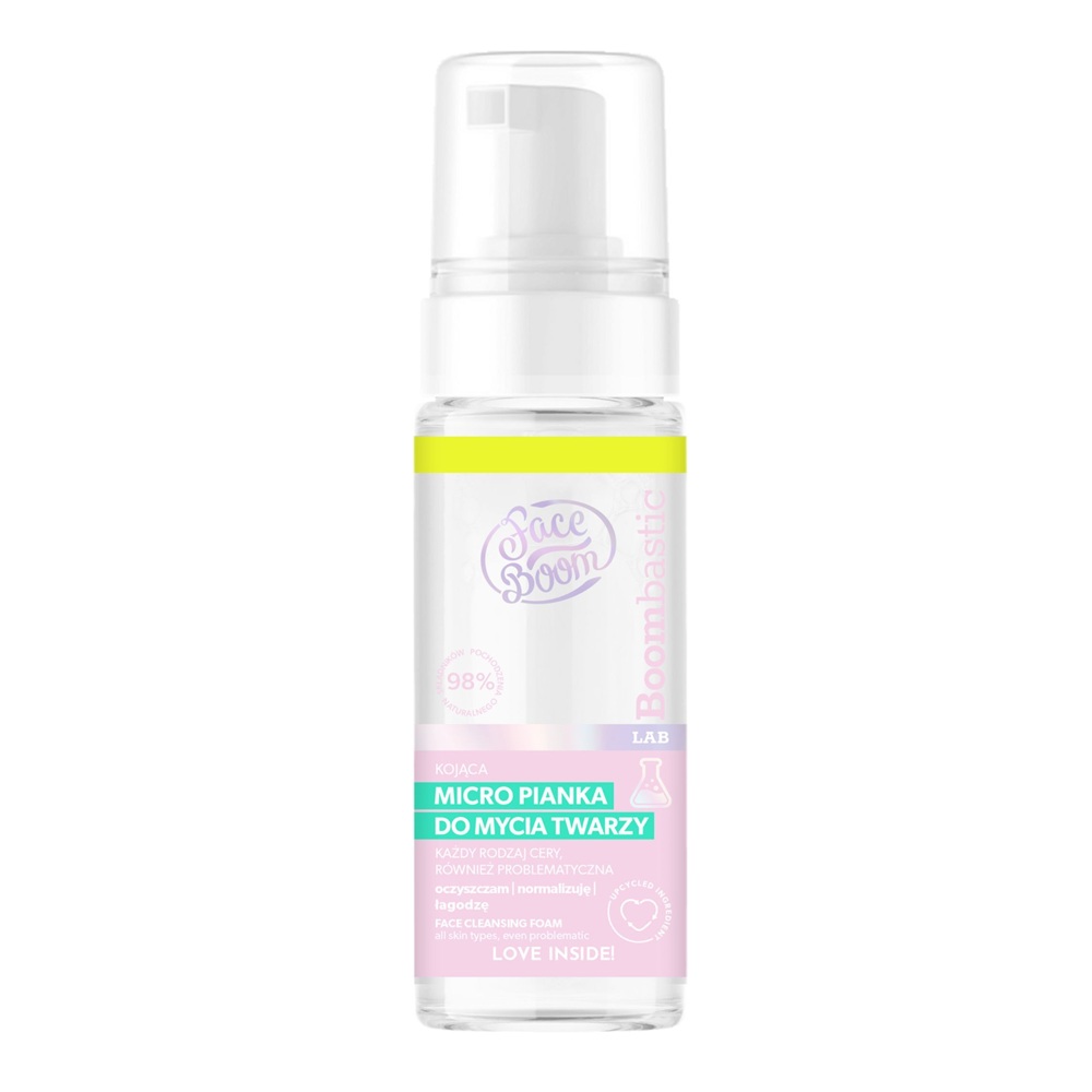 Spuma pentru curatarea fetei calmanta Faceboom Boombastic, 150 ml, Body Boom