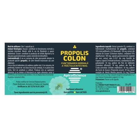 Propolis Colon, 60 capsule, ApicolScience 704571