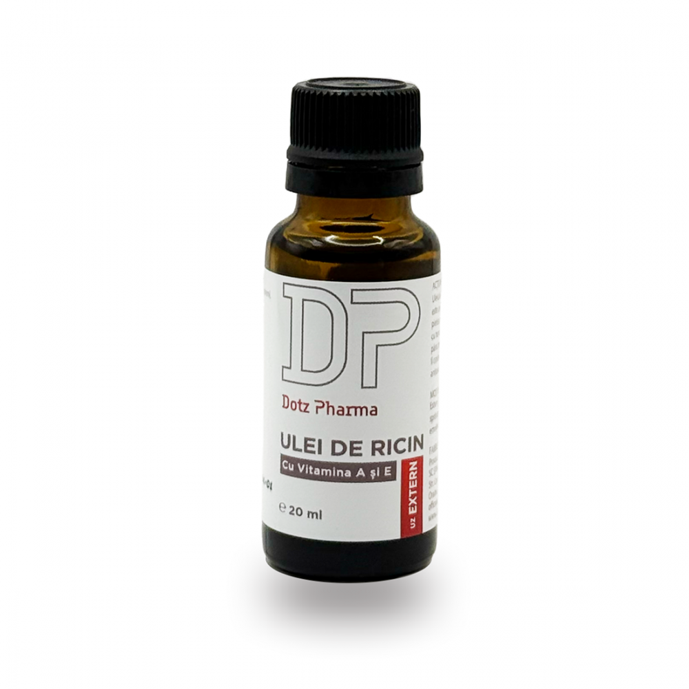 Ulei de ricin cu vitamina A si E, 20 ml, Dotz Pharma