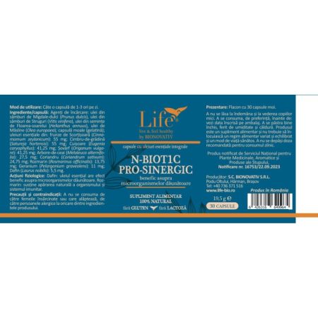 N-Biot1c Pro-Sinergic Life, 30 capsule, Bionativ Life 714458