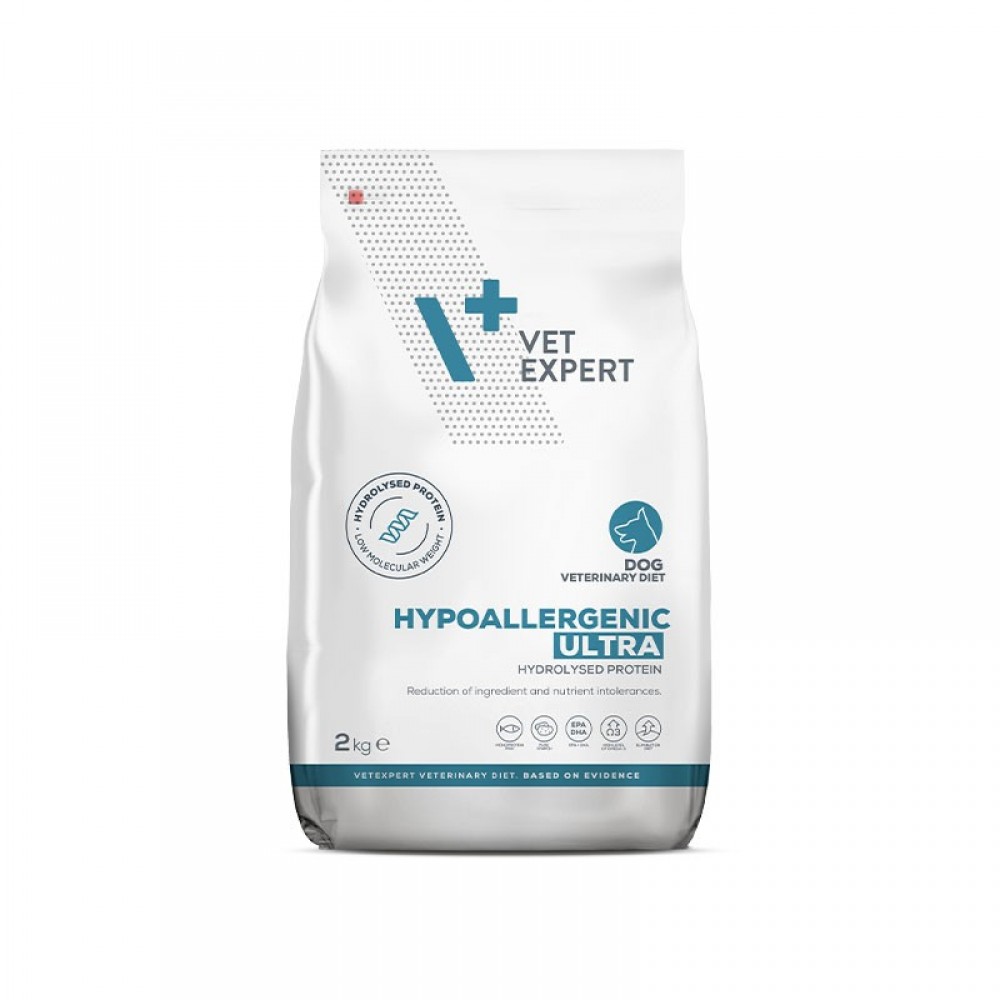 Hrana dietetica pentru caini Hypoallergenic Ultra, 2 kg, VetExpert