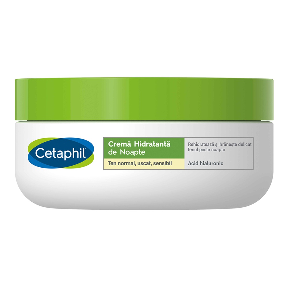 Crema hidratanta de noapte cu Acid Hialuronic, 48 ml, Cetaphil