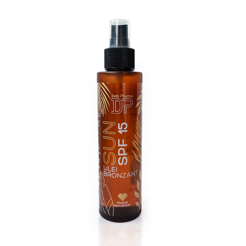 Ulei spray bronzant cu protectie solara SPF 15 Sun, 150 ml, Dotz Pharma