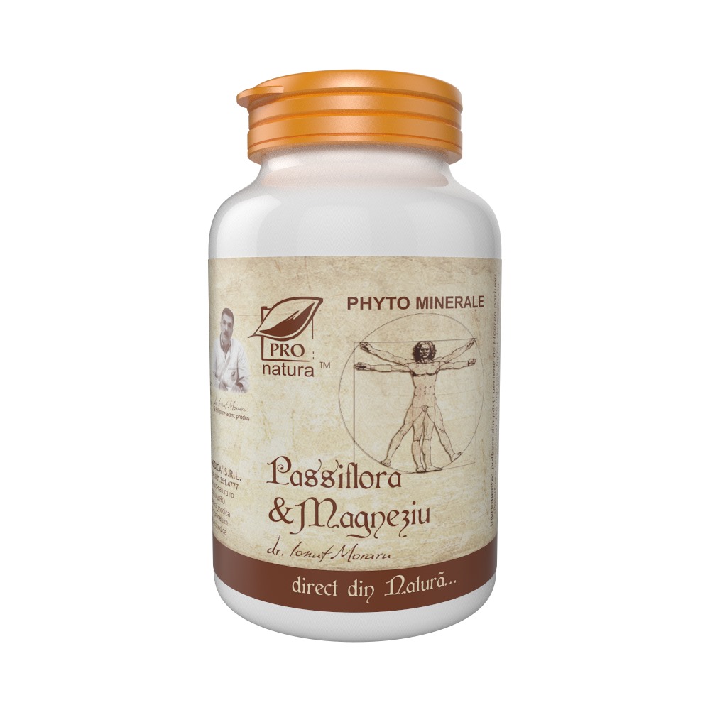 Passiflora si magneziu, 60 capsule, Pro Natura