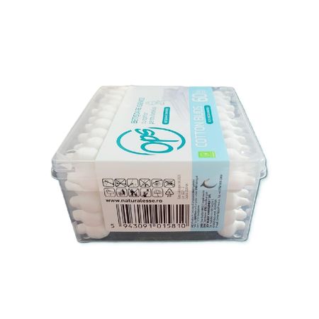 Betisoare igienice cu opritor pentru bebelusi, 60 bucati, Ops 654134