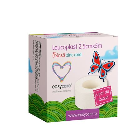 Leucoplast din panza, 2.5 cm x 5m, Easy Care
