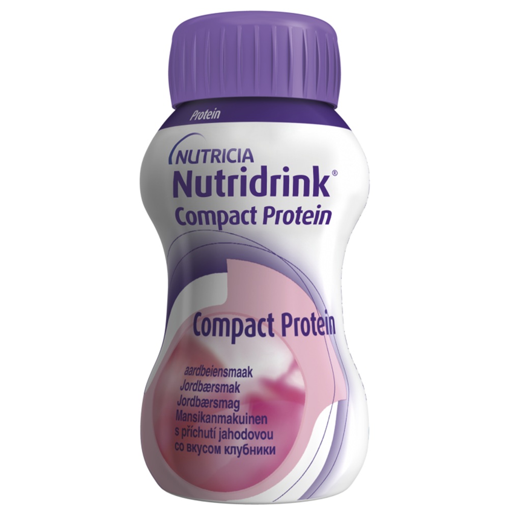 Nutridrink compact protein cu aroma de capsuni, 4 x 125, Nutricia