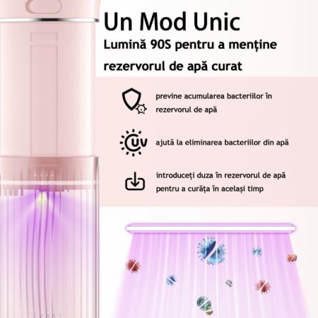 Irigator bucal cu lampa UV Roz F200, 1 bucata, JTF 654337