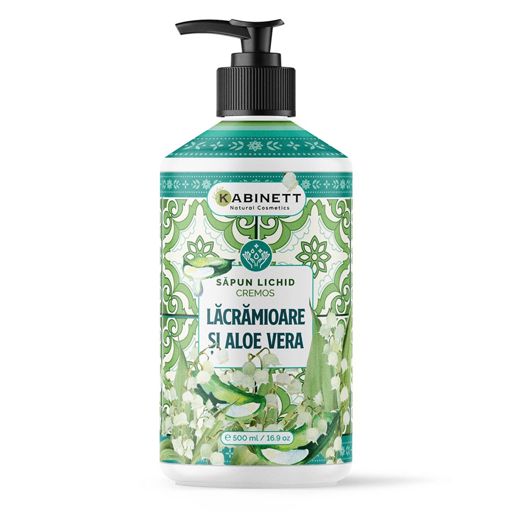 Sapun lichid cu Lacramioare si Aloe Vera, 500 ml, Kabinett Natural Cosmetics