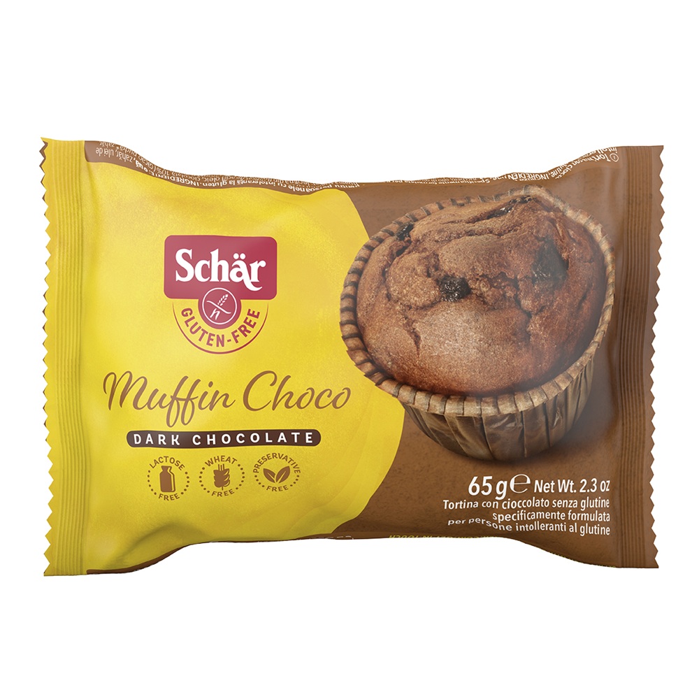Briosa cu ciocolata Muffins Choco, 65 g, Schar