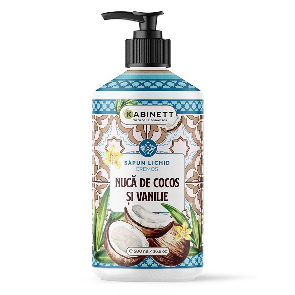 Sapun lichid cu Nuca de Cocos si Vanilie, 500 ml, Kabinett Natural Cosmetics