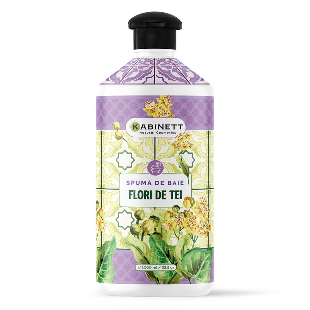 Spuma de baie cu Flori de Tei, 1000 ml, Kabinett Natural Cosmetics