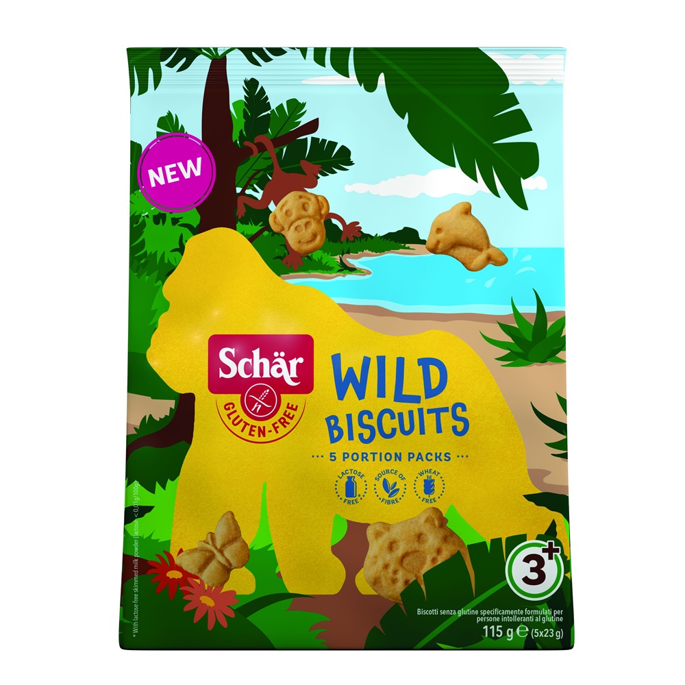 Biscuiti in forma de animalute Wild, 115 g, Schar