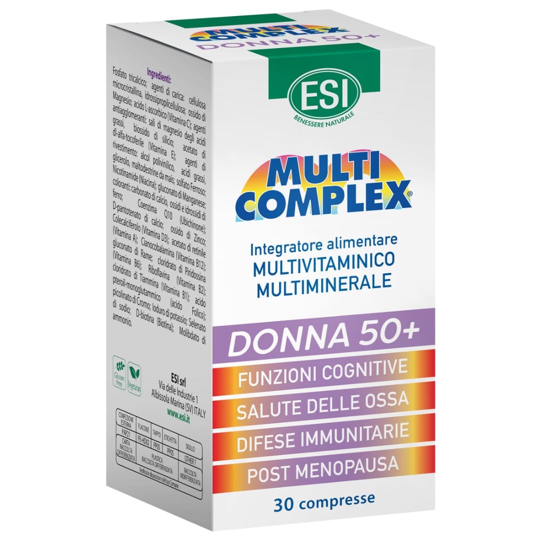Multicomplex Femei +50 Multivitamine si Multiminerale, 30 comprimate, Esi Spa