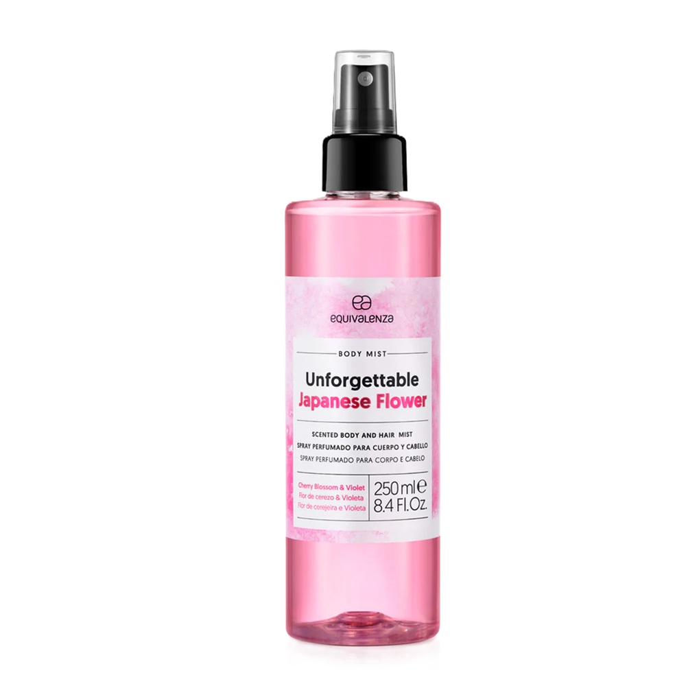 Spray pentru corp si par Unforgettable Japanese Flowers, 250 ml, Equivalenza