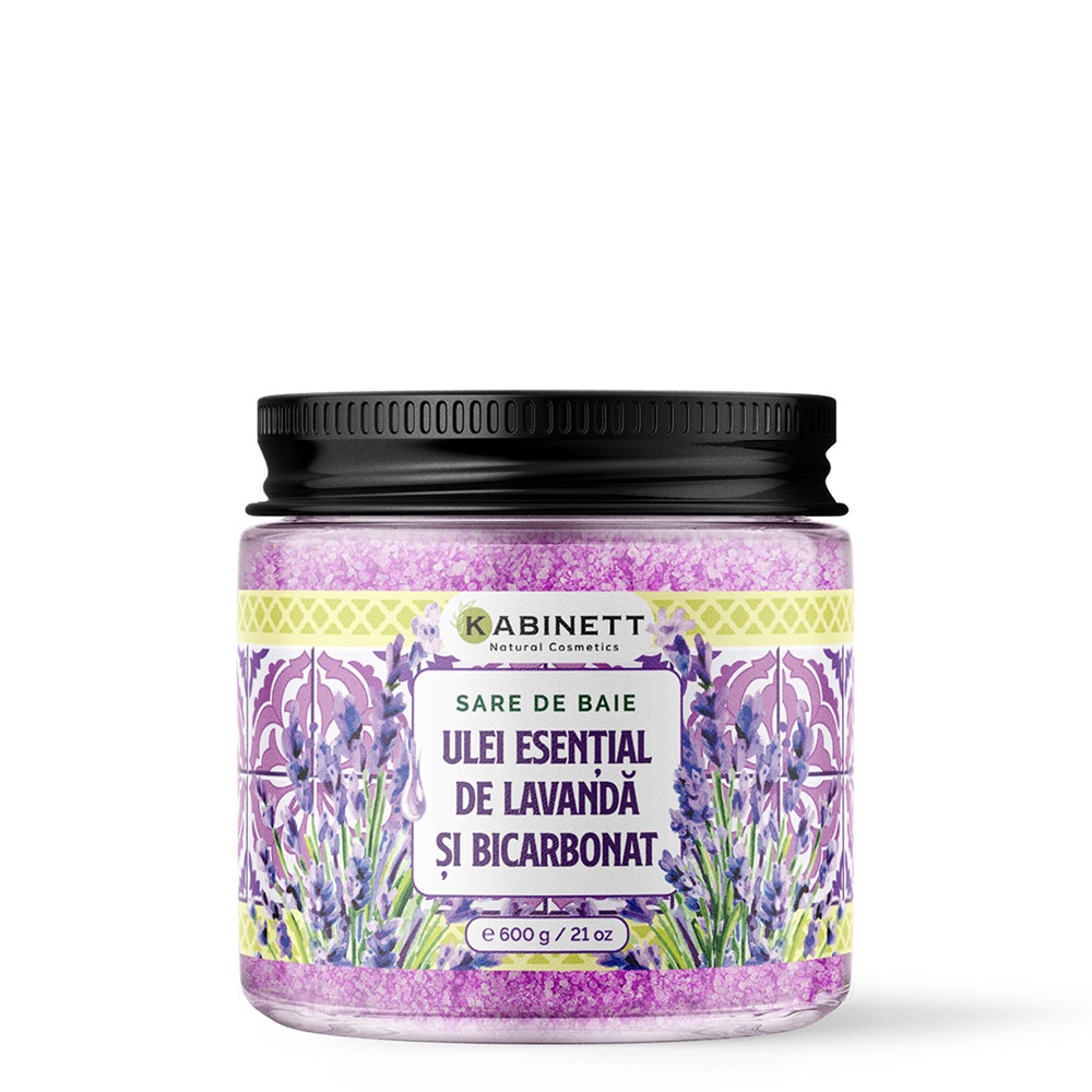 Sare de baie cu Lavanda si Bicarbonat, 600 g, Kabinett Natural Cosmetics