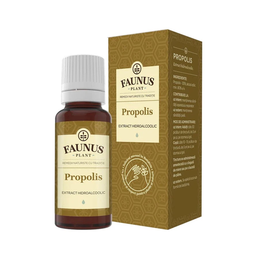 Tinctura de propolis, 20 ml, Faunus Plant