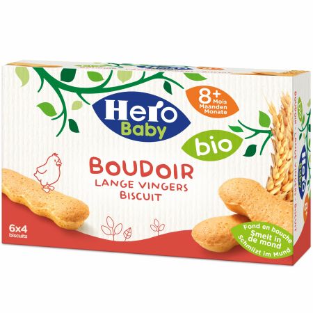 Piscoturi Bio, 8 luni+, 120 g, Hero Baby 654657