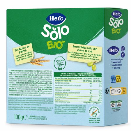 Biscuiti Bio in forma de animale, 12 luni+, 100 g, Hero Baby 654654
