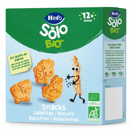Biscuiti Bio in forma de animale, 12 luni+, 100 g, Hero Baby 654652