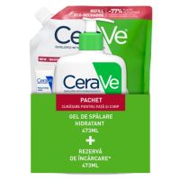 Pachet Gel de spalare hidratant, 473 ml + Rezerva Gel de spalare hidratant, 473 ml, CeraVe