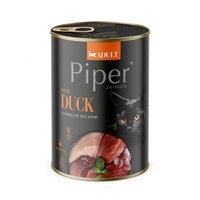 Hrana umeda cu carne de rata pentru pisici adulte, 400 g, Piper