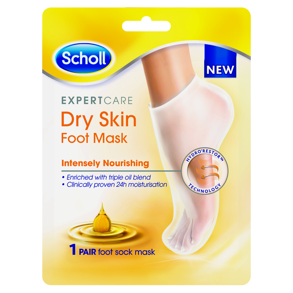 Sosete tip masca pentru hidratarea intensa a picioarelor Footmask Triple Oil, 1 pereche, Scholl