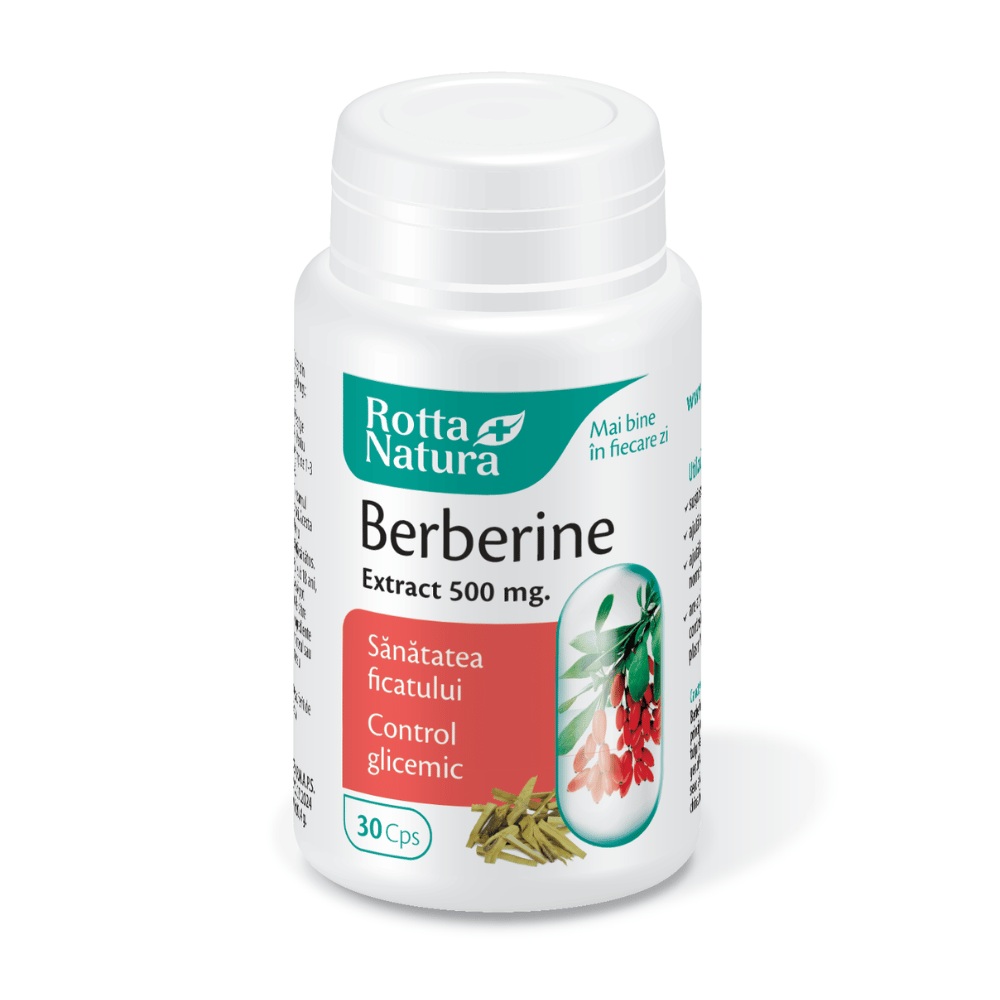 Berberine, 500 mg, 30 capsule, Rotta Natura