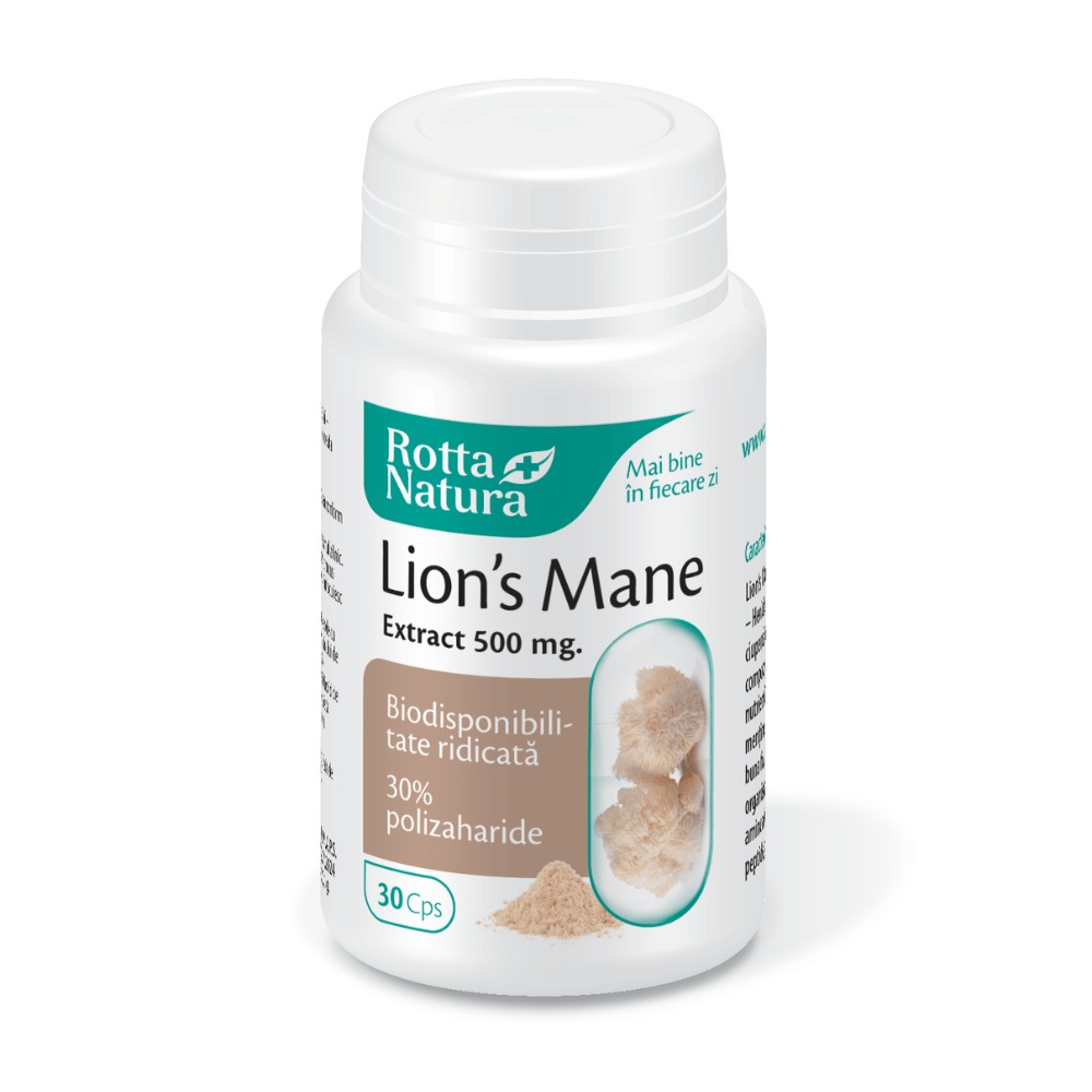 Lion's Mane, 500 mg, 30 capsule, Rotta Natura