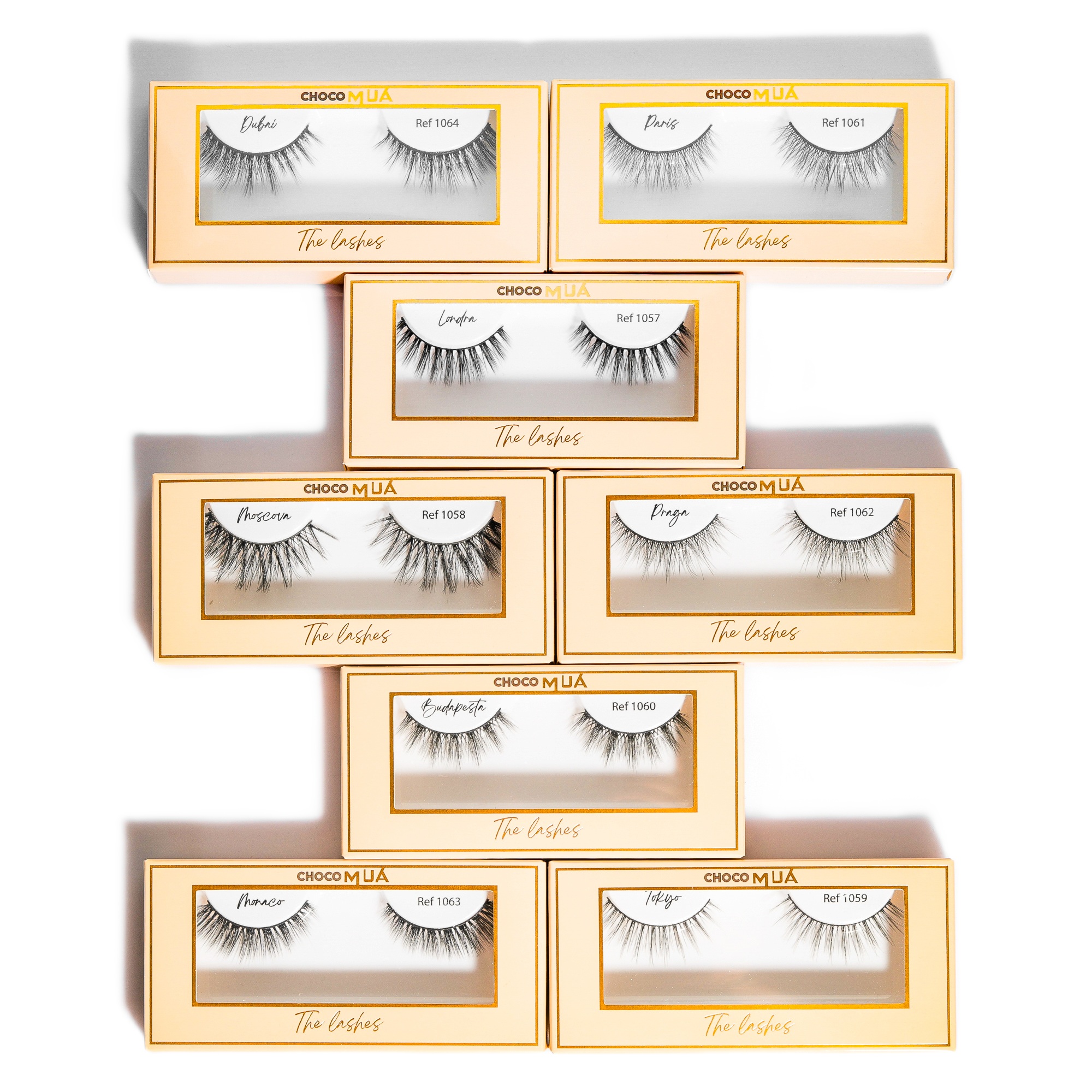 Set 8 perechi de gene false The Lashes, 160 g, Choco Mua