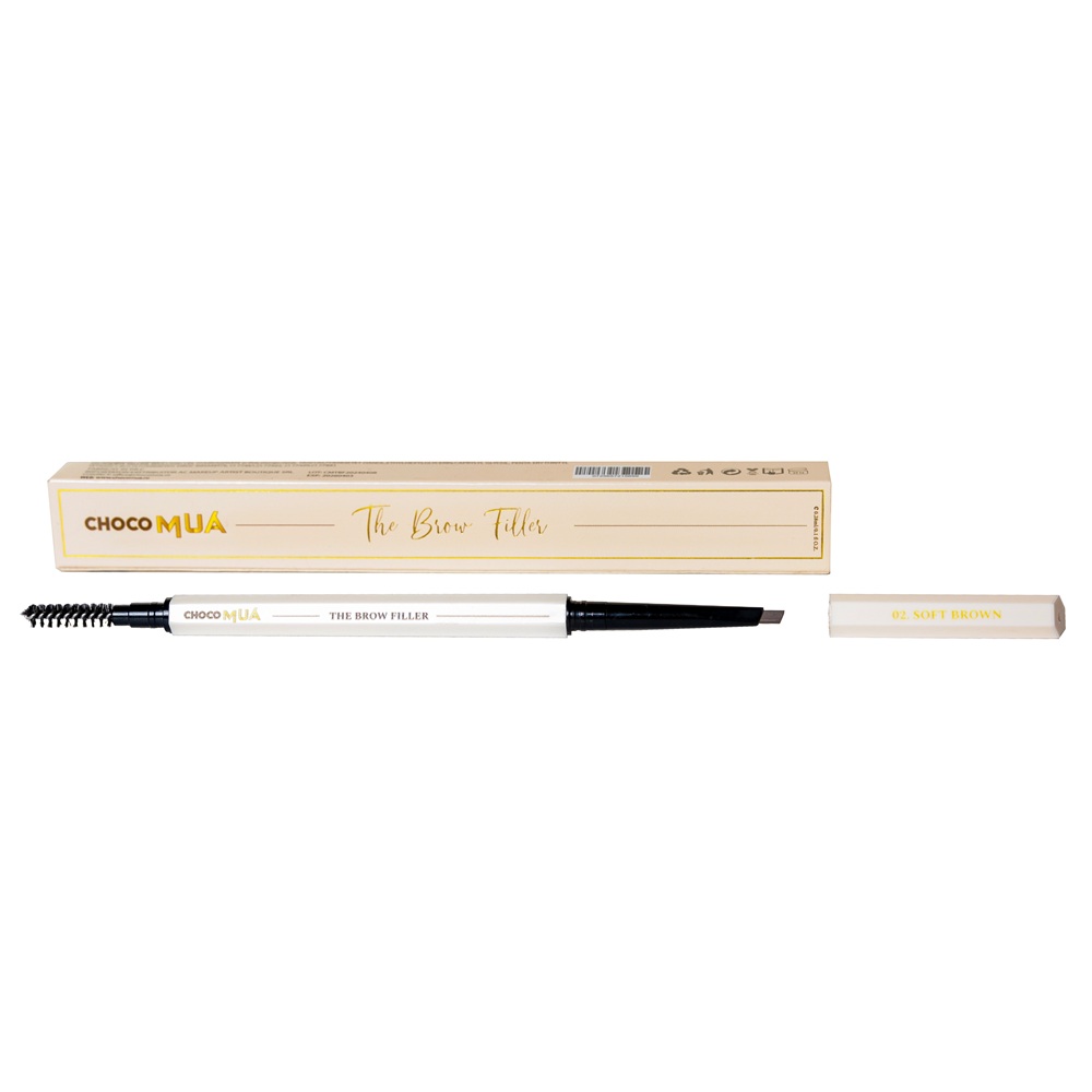 Creion pentru sprangene Soft Brown The Brow Filler, 0.28 ml, Choco Mua