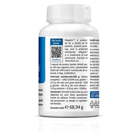 Magnesium L-Treonat Magtein, 90 capsule, Zenyth 701615