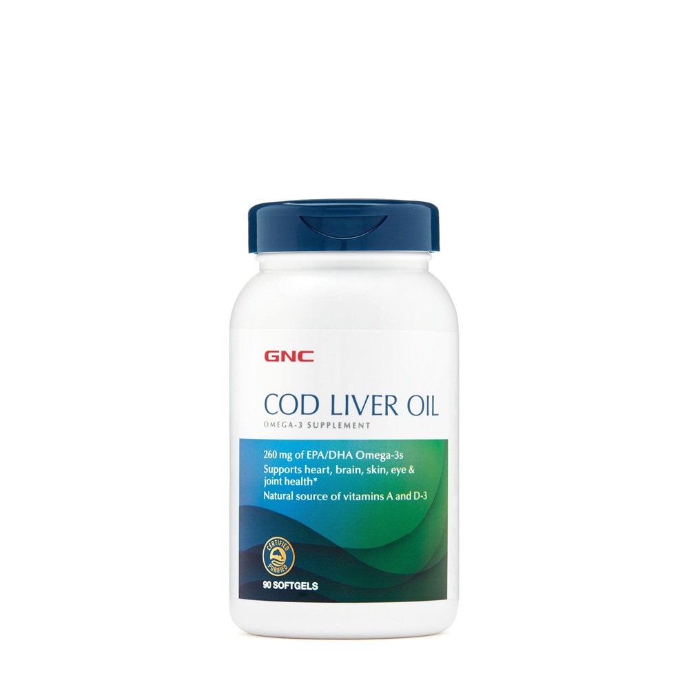 Cod Liver Oil, 90 capsule gelatinoase, GNC