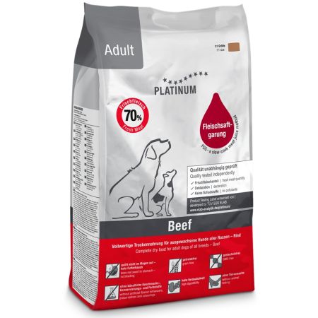 Hrana uscata cu vita pentru caini adulti Adult Dog, 1,5 kg, Platinum 655518