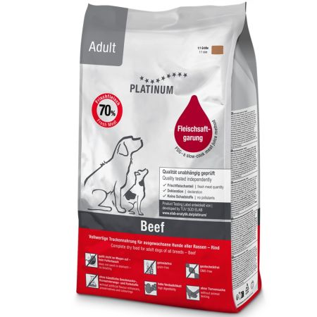 Hrana uscata cu vita pentru caini adulti Adult Dog, 1,5 kg, Platinum 655519